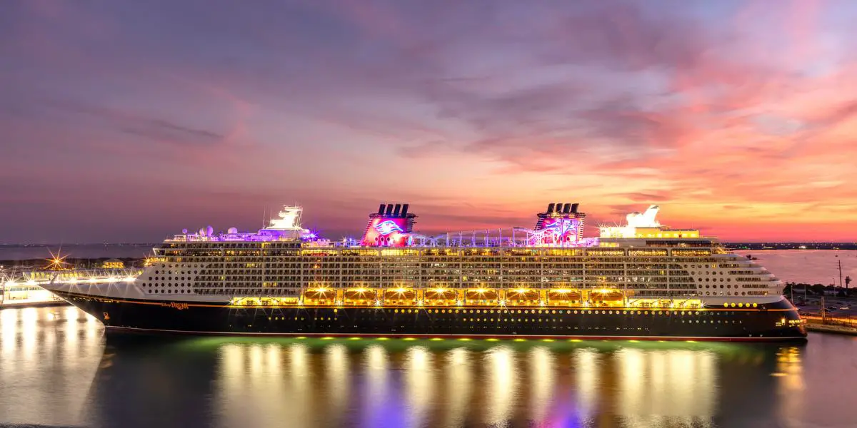 Disney Dream cruise ship docked at Port Canaveral