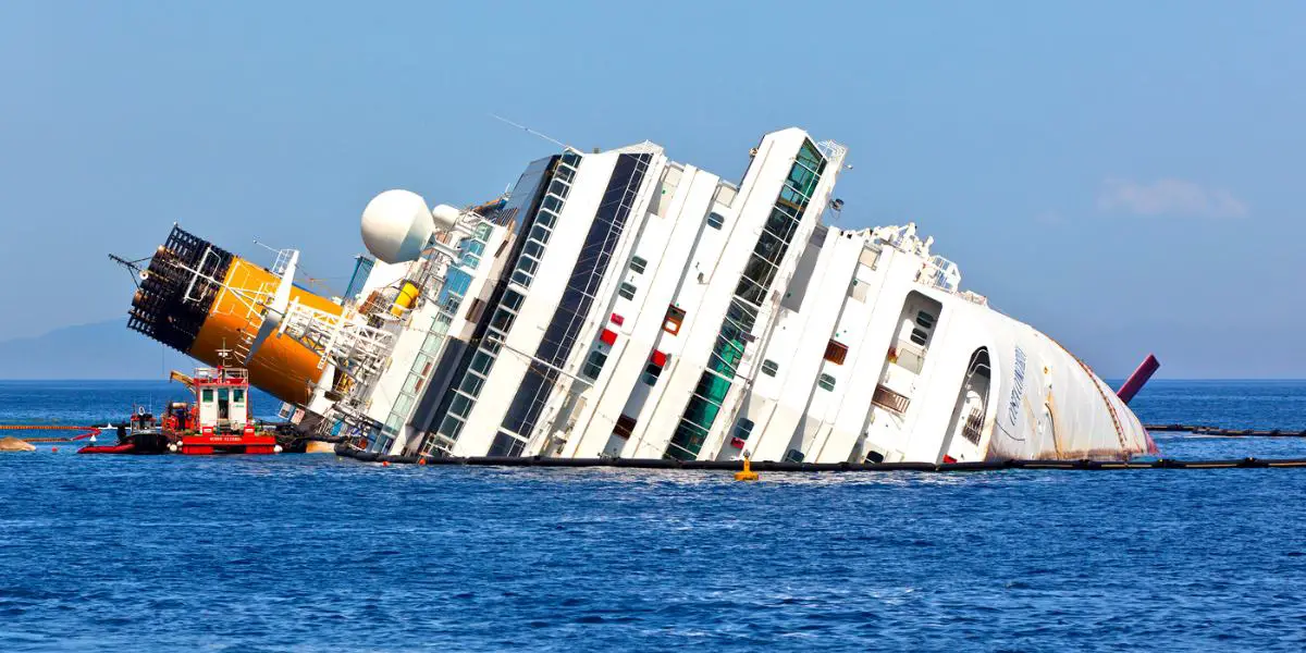 Capsized cruise ship