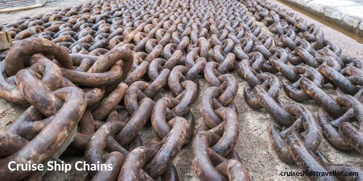 cruise ship chains on dock