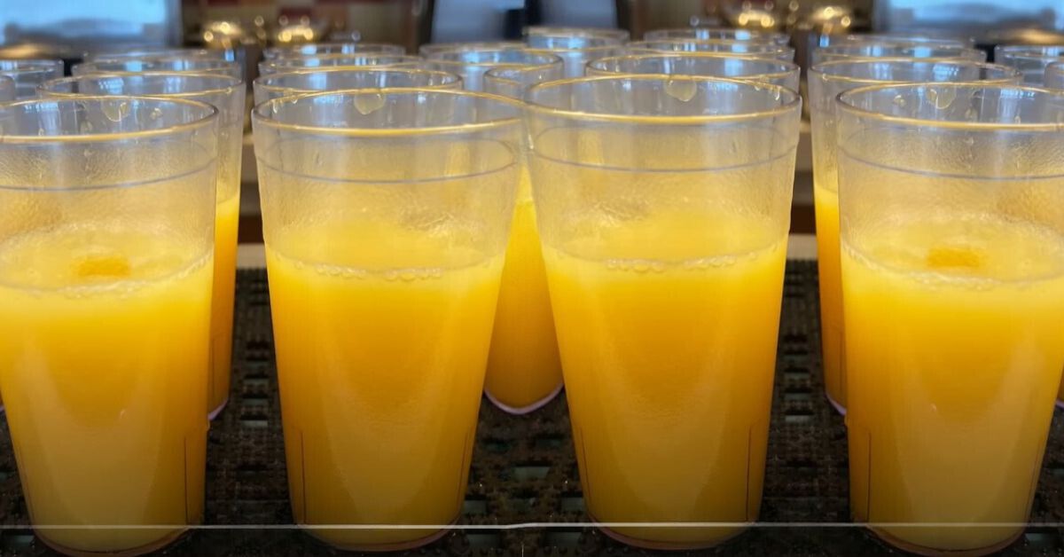 Free Orange Juice for Royal Caribbean Breakfast