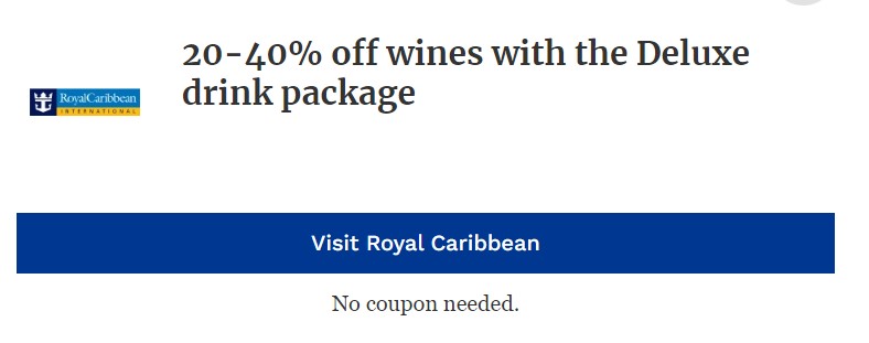 royal caribbean cruise drink package sale