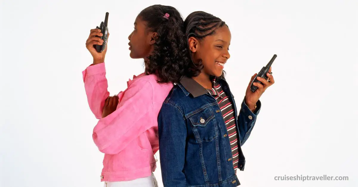 Kids using Walkie Talkies