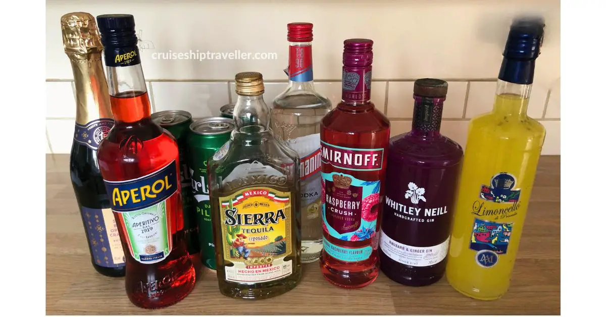 alcohol to take on a cruise