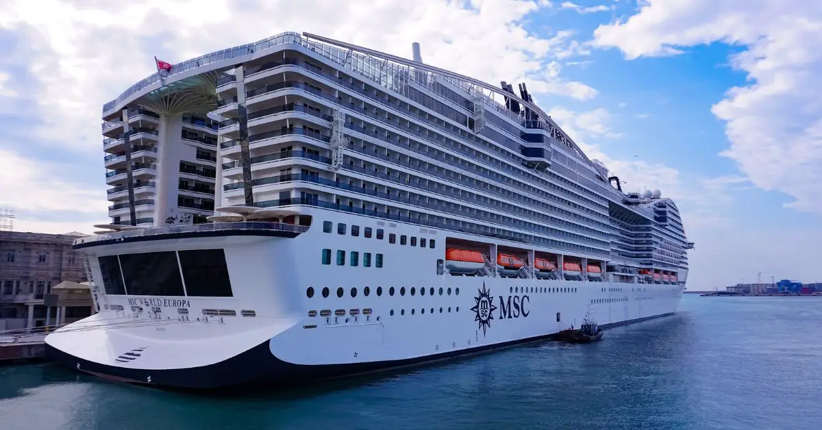 MSC World Europa in Genoa Port IItaly