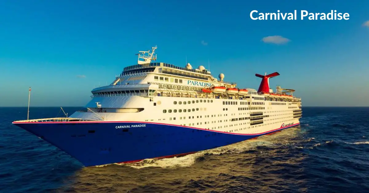 Carnival Paradise cruise ship at sea
